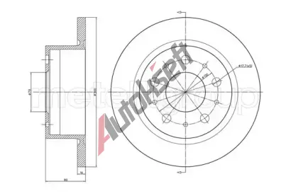 METELLI Brzdov kotou - 300 mm MT 23-0911C, 23-0911C