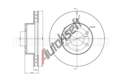 METELLI Brzdov kotou - 300 mm MT 23-0913C, 23-0913C