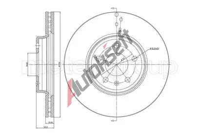 METELLI Brzdov kotou - 314 mm MT 23-0917C, 23-0917C
