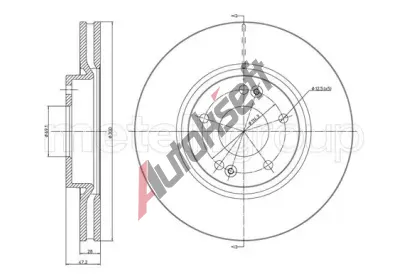 METELLI Brzdov kotou - 300 mm MT 23-0925C, 23-0925C
