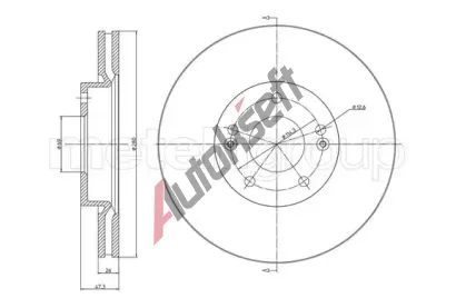 METELLI Brzdov kotou - 280 mm MT 23-0927C, 23-0927C