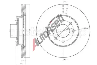 METELLI Brzdov kotou - 256 mm MT 23-0930C, 23-0930C