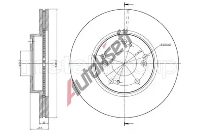 METELLI Brzdový kotouč - 282 mm MT 23-0932C, 23-0932C METELLI Brzdový kotouč - 282 mm MT 23-0932C, 23-0932C