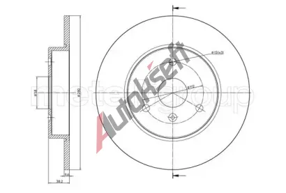 METELLI Brzdov kotou - 280 mm MT 23-0943C, 23-0943C