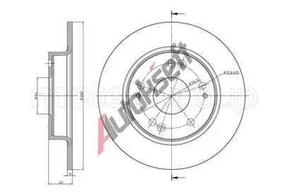METELLI Brzdový kotouč - 260 mm MT 23-0957C, 23-0957C METELLI Brzdový kotouč - 260 mm MT 23-0957C, 23-0957C