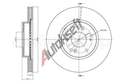 METELLI Brzdov kotou - 282 mm MT 23-0958C, 23-0958C