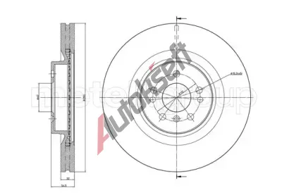 METELLI Brzdov kotou - 350 mm MT 23-0963C, 23-0963C