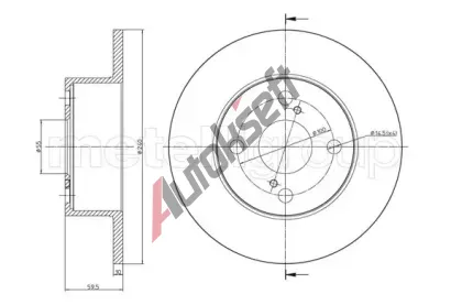 METELLI Brzdov kotou - 240 mm MT 23-0967, 23-0967