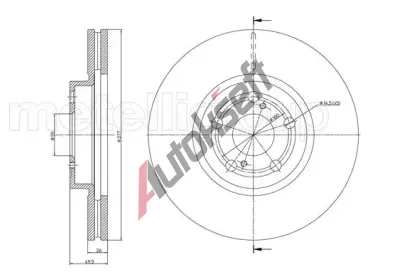METELLI Brzdov kotou - 277 mm MT 23-0970C, 23-0970C