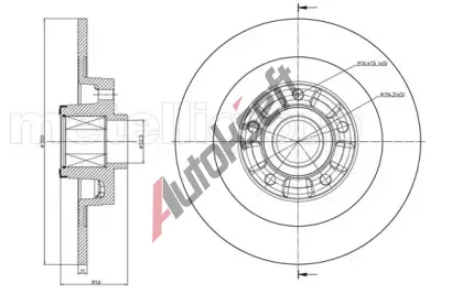 METELLI Brzdov kotou - 300 mm MT 23-0980, 23-0980