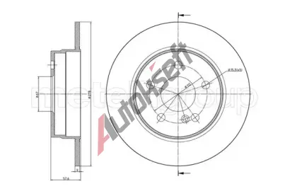 METELLI Brzdov kotou - 278 mm MT 23-0982C, 23-0982C