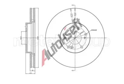 METELLI Brzdov kotou - 300 mm MT 23-0997C, 23-0997C