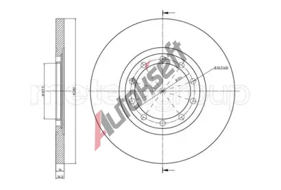 METELLI Brzdov kotou - 280 mm MT 23-0998C, 23-0998C