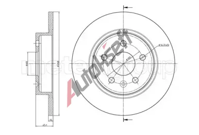 METELLI Brzdov kotou - 268 mm MT 23-1002C, 23-1002C