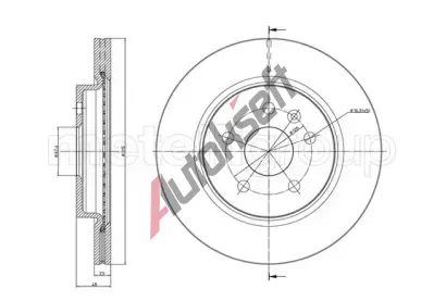 METELLI Brzdov kotou - 315 mm MT 23-1009C, 23-1009C