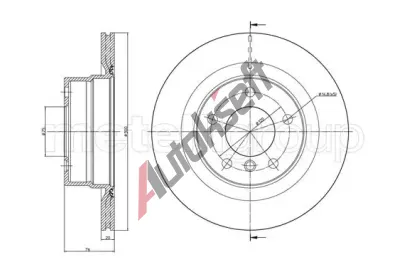METELLI Brzdov kotou - 300 mm MT 23-1014C, 23-1014C