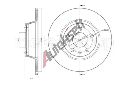 METELLI Brzdov kotou - 286 mm MT 23-1021C, 23-1021C