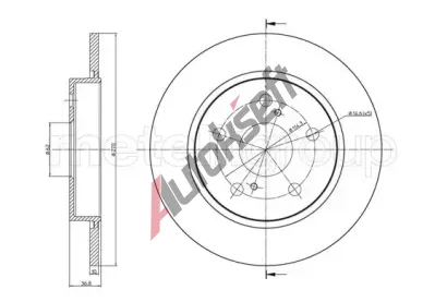 METELLI Brzdov kotou - 270 mm MT 23-1022C, 23-1022C