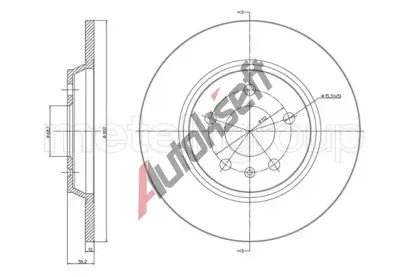 METELLI Brzdov kotou - 300 mm MT 23-1032C, 23-1032C