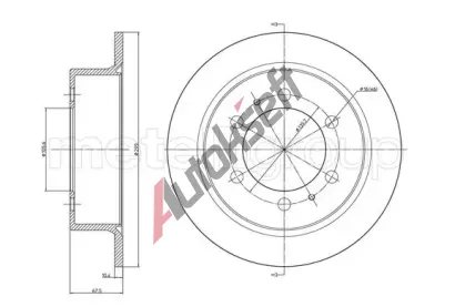 METELLI Brzdov kotou - 299 mm MT 23-1034C, 23-1034C