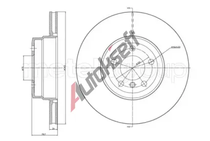 METELLI Brzdov kotou - 345 mm MT 23-1041C, 23-1041C