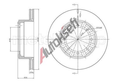 METELLI Brzdov kotou - 290 mm MT 23-1046, 23-1046