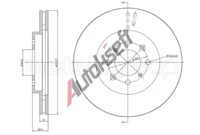 METELLI Brzdov kotou - 258 mm MT 23-1050C, 23-1050C