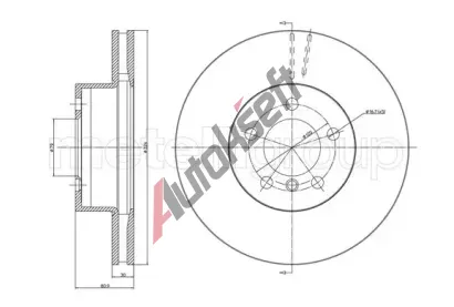 METELLI Brzdov kotou - 324 mm MT 23-1068C, 23-1068C