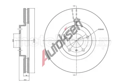 METELLI Brzdov kotou - 320 mm MT 23-1070C, 23-1070C