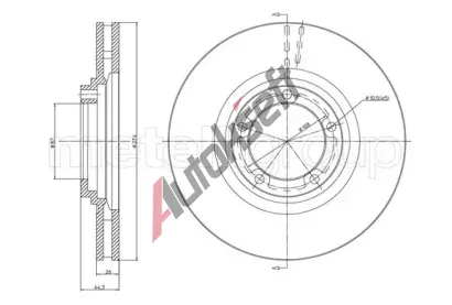 METELLI Brzdov kotou - 274 mm MT 23-1079C, 23-1079C