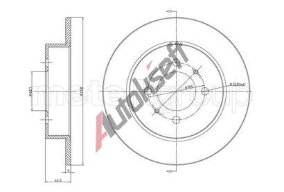 METELLI Brzdov kotou - 258 mm MT 23-1083C, 23-1083C