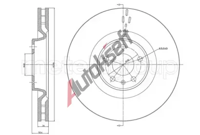 METELLI Brzdov kotou - 356 mm MT 23-1085C, 23-1085C