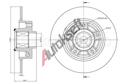 METELLI Brzdov kotou - 260 mm MT 23-1095, 23-1095