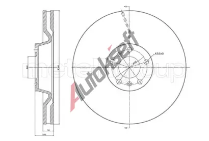 METELLI Brzdov kotou - 360 mm MT 23-1102C, 23-1102C