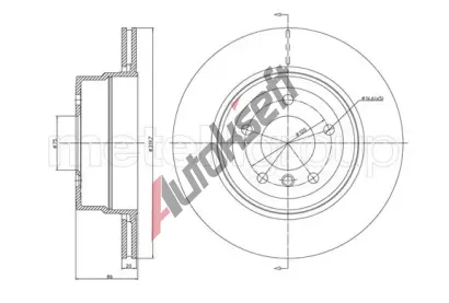 METELLI Brzdov kotou - 320 mm MT 23-1115C, 23-1115C