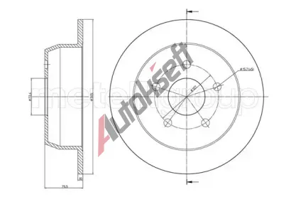 METELLI Brzdov kotou - 304 mm MT 23-1116C, 23-1116C