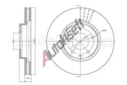 METELLI Brzdov kotou - 296 mm MT 23-1163C, 23-1163C