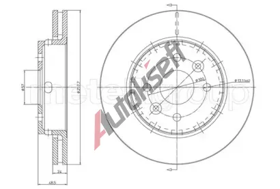 METELLI Brzdov kotou - 258 mm MT 23-1164C, 23-1164C