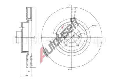METELLI Brzdov kotou - 316 mm MT 23-1188C, 23-1188C