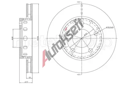 METELLI Brzdov kotou - 256 mm MT 23-1210C, 23-1210C