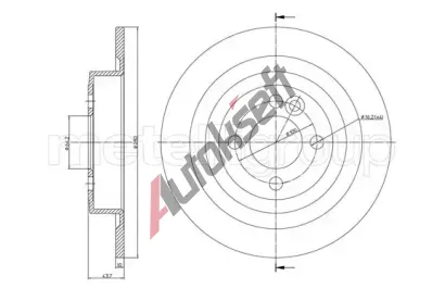 METELLI Brzdov kotou MT 23-1231C, 23-1231C