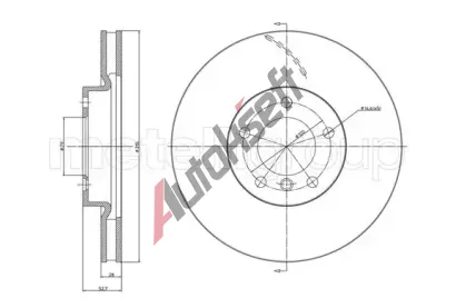 METELLI Brzdov kotou MT 23-1233C, 23-1233C