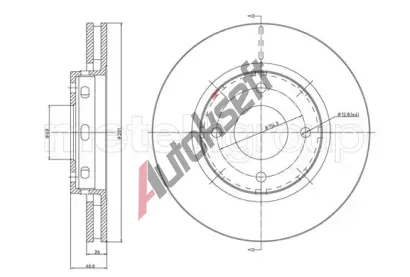 METELLI Brzdov kotou - 281 mm MT 23-1236C, 23-1236C