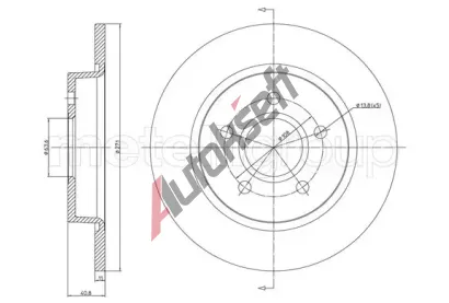 METELLI Brzdový kotouč - 271 mm MT 23-1242C, 23-1242C  METELLI Brzdový kotouč - 271 mm MT 23-1242C, 23-1242C
