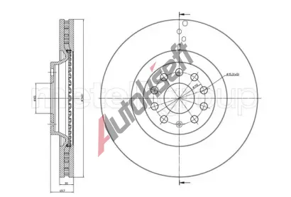 METELLI Brzdov kotou - 340 mm MT 23-1243C, 23-1243C