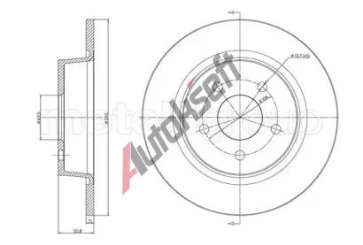 METELLI Brzdov kotou - 280 mm MT 23-1251C, 23-1251C