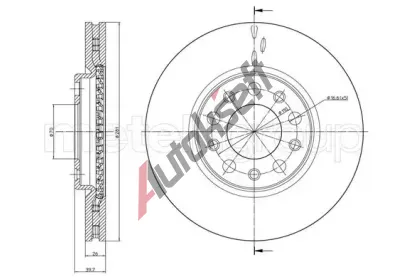 METELLI Brzdov kotou - 281 mm MT 23-1254C, 23-1254C