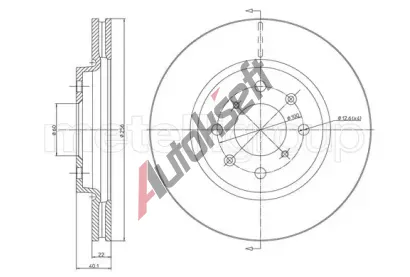 METELLI Brzdov kotou - 256 mm MT 23-1257C, 23-1257C