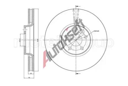 METELLI Brzdov kotou - 328 mm MT 23-1272C, 23-1272C