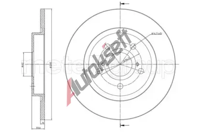 METELLI Brzdov kotou - 290 mm MT 23-1274C, 23-1274C